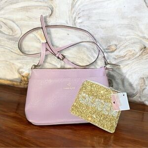 Nannette Lapore Pink Crossbody Bag with Gold beaded “Queen” Pouch